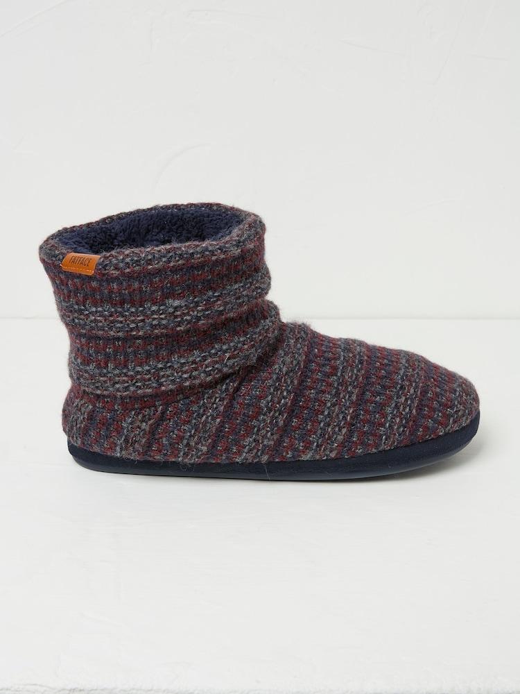 Fat Face Matthew Navy Knit Boots