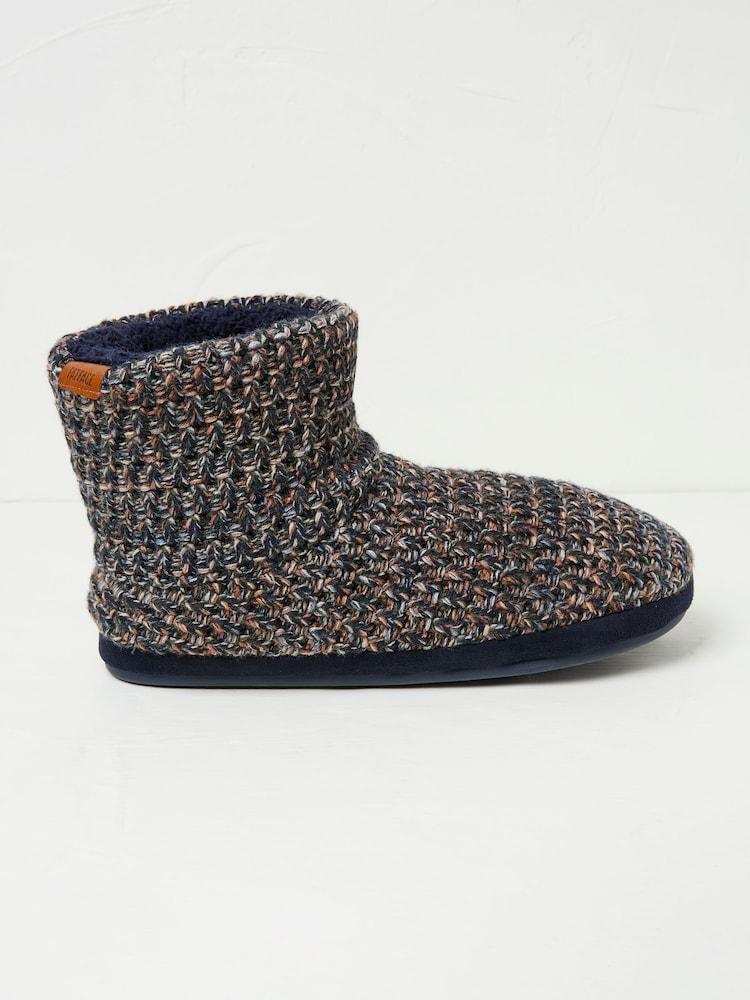 Fat Face Matthew Oatmeal Knit Boots