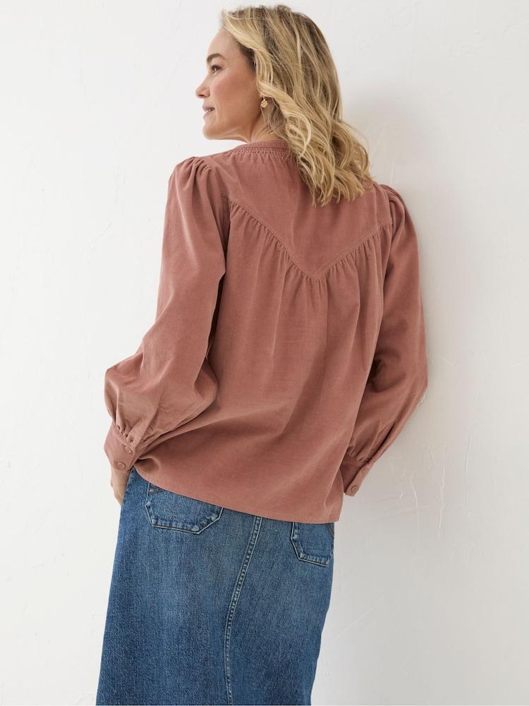 Fat Face Mattie Pink Cord Blouse