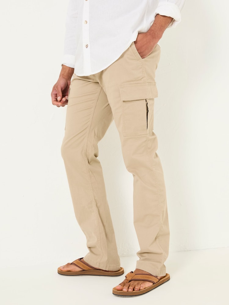 Fat Face Mawes Natural Cargo Trousers