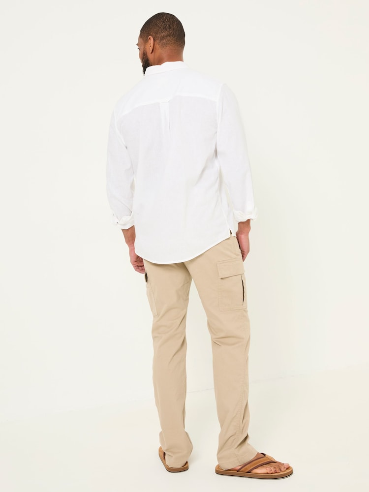 Fat Face Mawes Natural Cargo Trousers