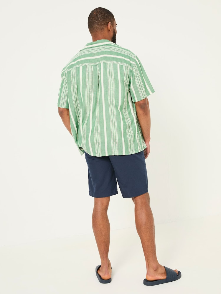 Fat Face Mawes Navy Cotton Linen Chino Shorts