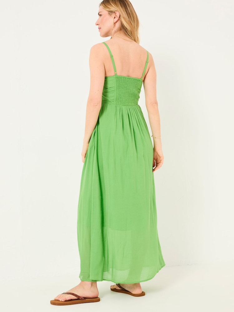Fat Face Meg Bright Green Midi Dress