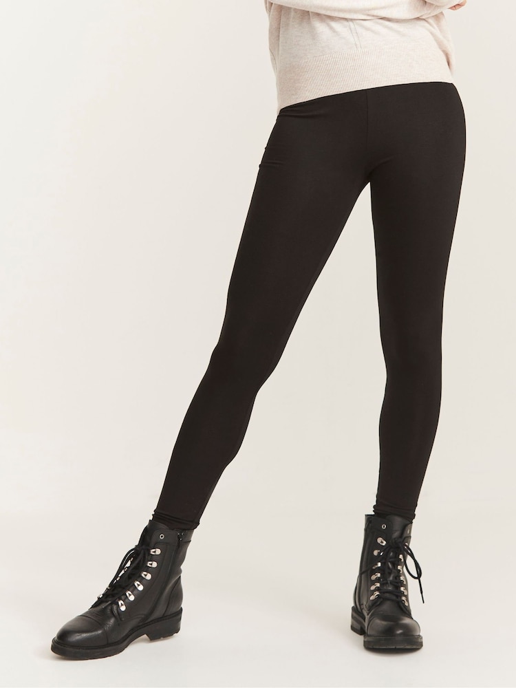 Fat Face Meribel Black High Rise Leggings
