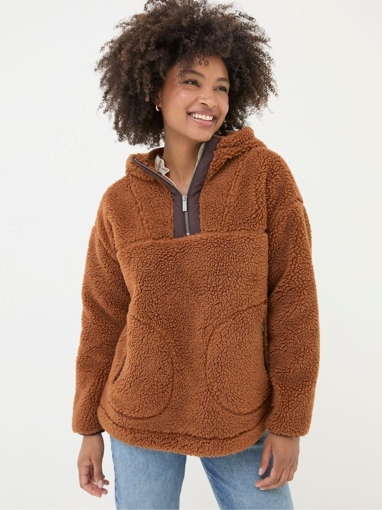 Fat Face Millie Brown Overhead Fleece