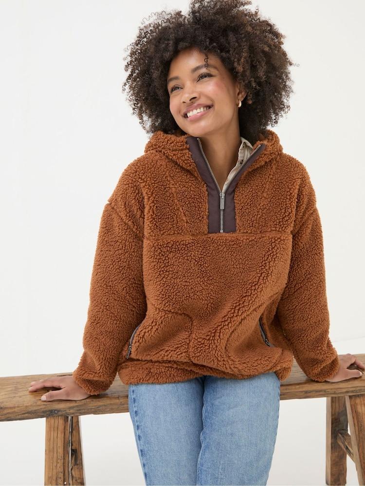 Fat Face Millie Brown Overhead Fleece