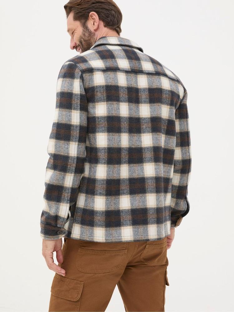 Fat Face Milton Dark Brown Check Overshirt