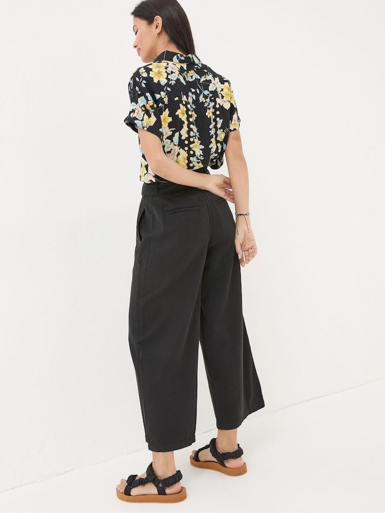 Fat Face Mina Black Cropped Trousers