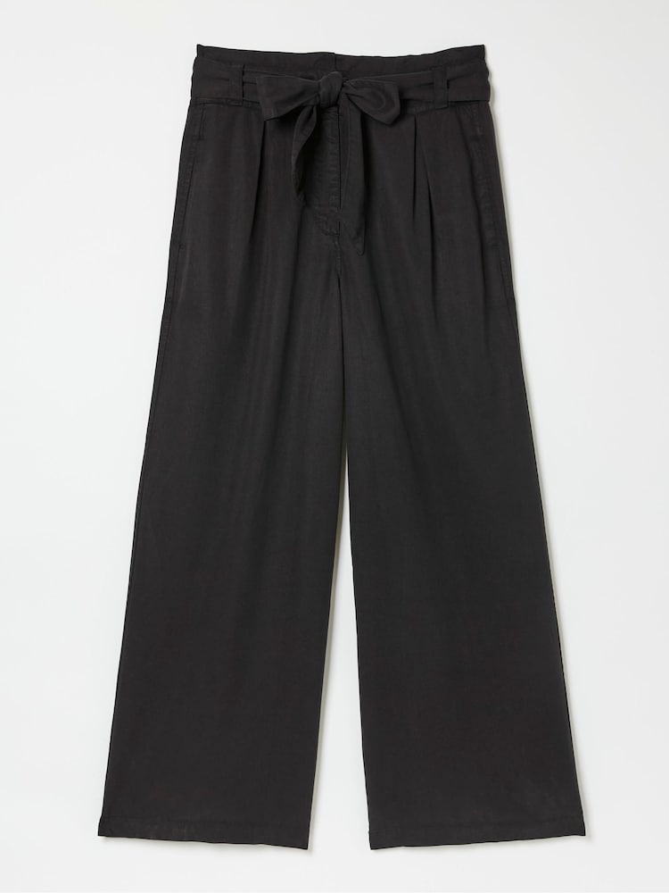 fat face Mina Black Cropped Trousers