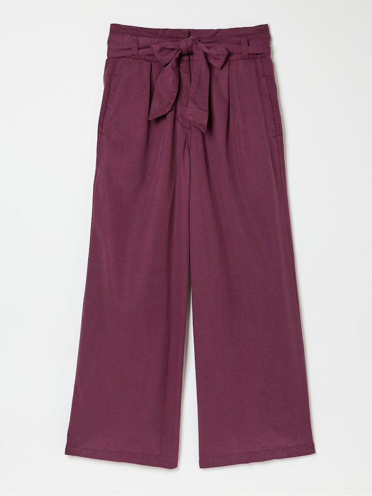 fat face Mina Purple Cropped Trousers