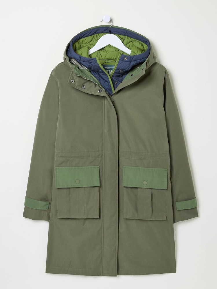 fat face Mira Green Multiway Parka