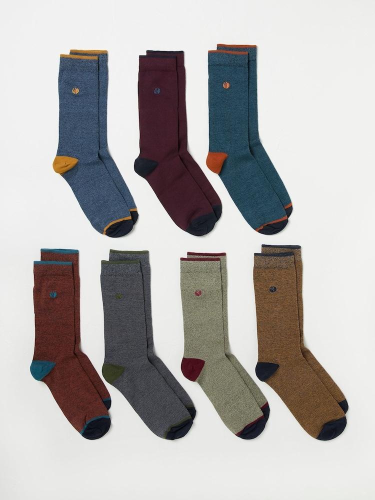 fat face Multi 7 Pairs of Plain Socks