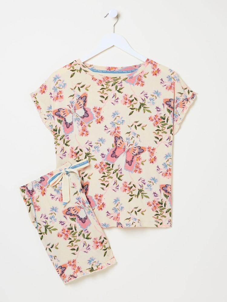 fat face Multi Butterfly Pyjama Shorts Set