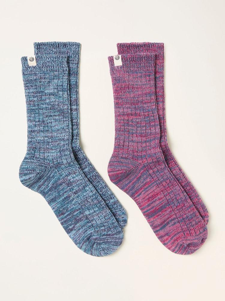 Fat Face Multi Colour 2 Pairs Of Boot Socks