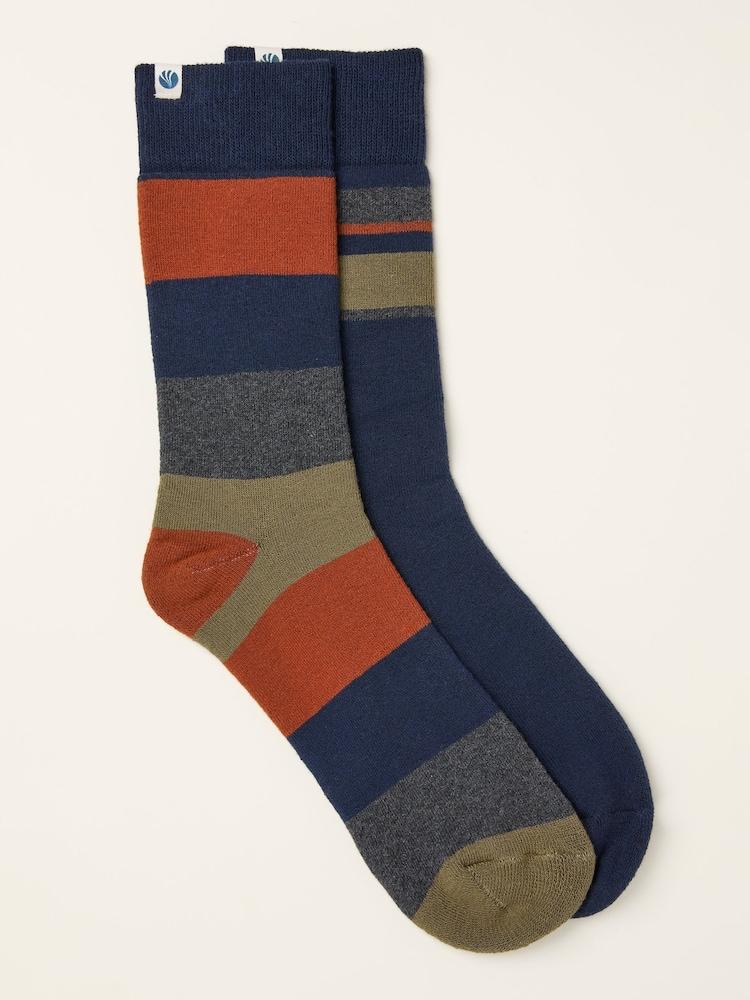 Fat Face Multi Colour 2 Pairs Of Thermal Socks