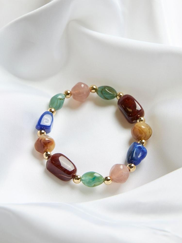 Fat Face Multi Colour Large Bead Bracelet