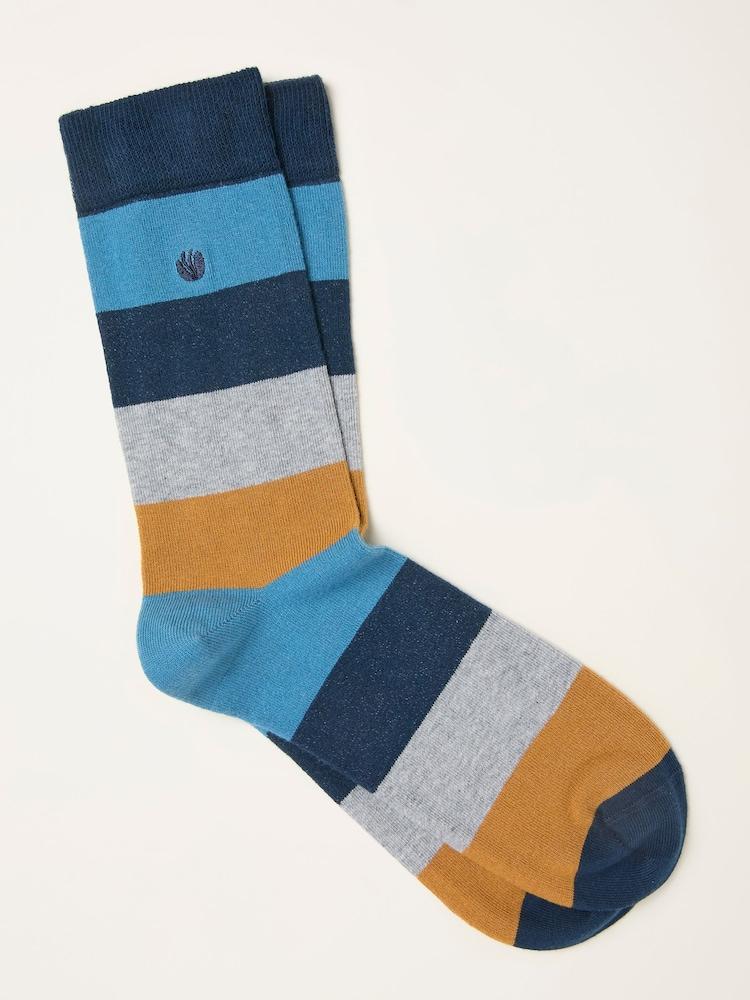 Fat Face Multi Colour Striped Socks