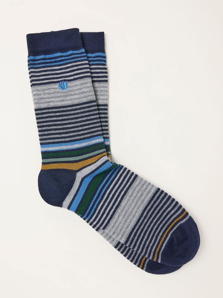 Fat Face Multi Colour Striped Socks