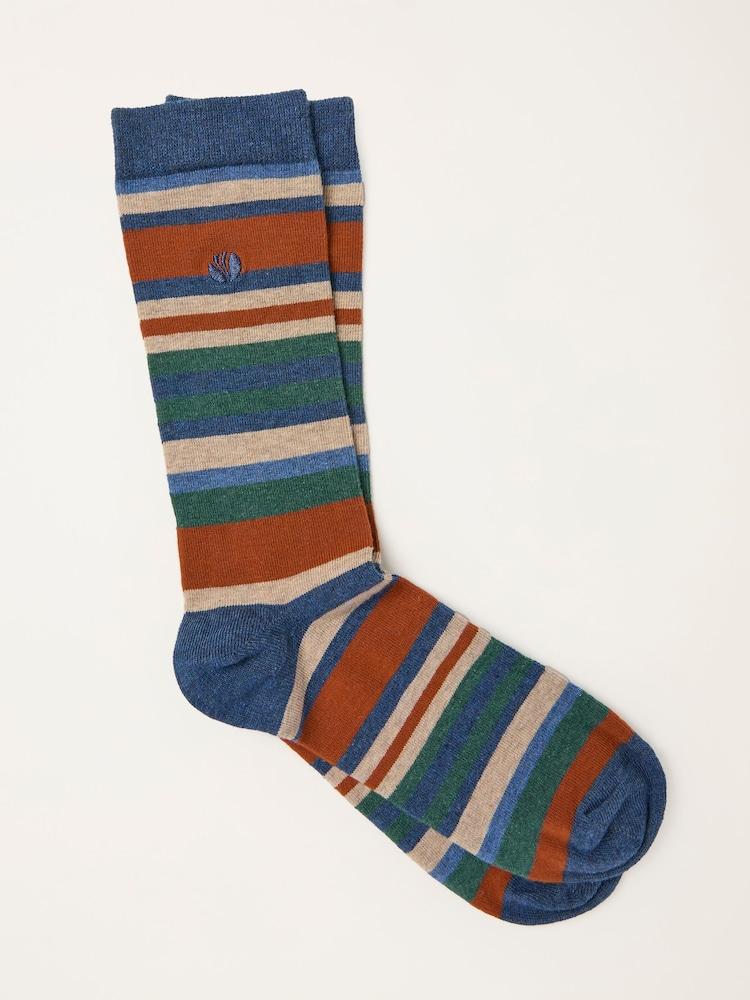 Fat Face Multi Colour Striped Socks