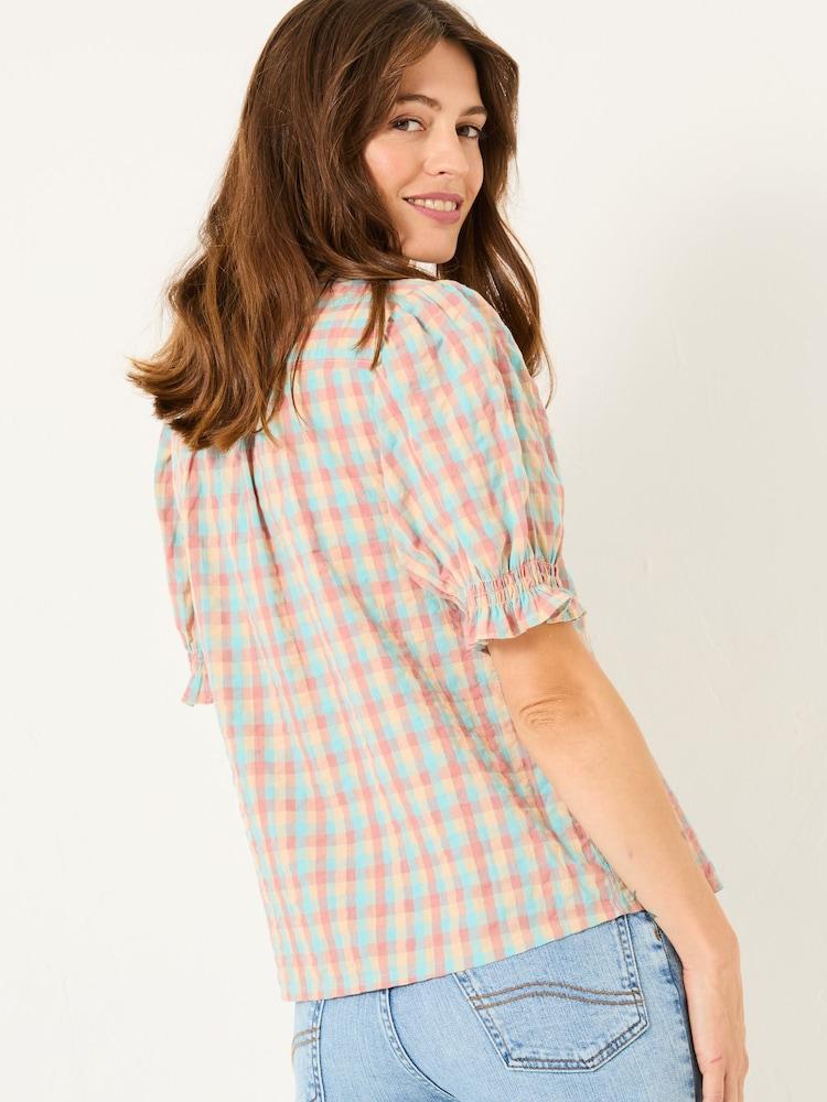 Fat Face Multi Kat 100% Cotton Embroidered Shirt