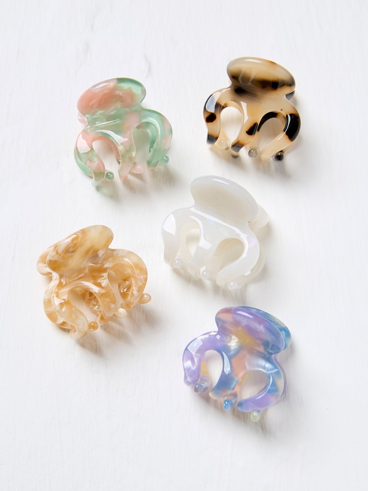 Fat Face Multi Mini Hair Clips 5 Pack