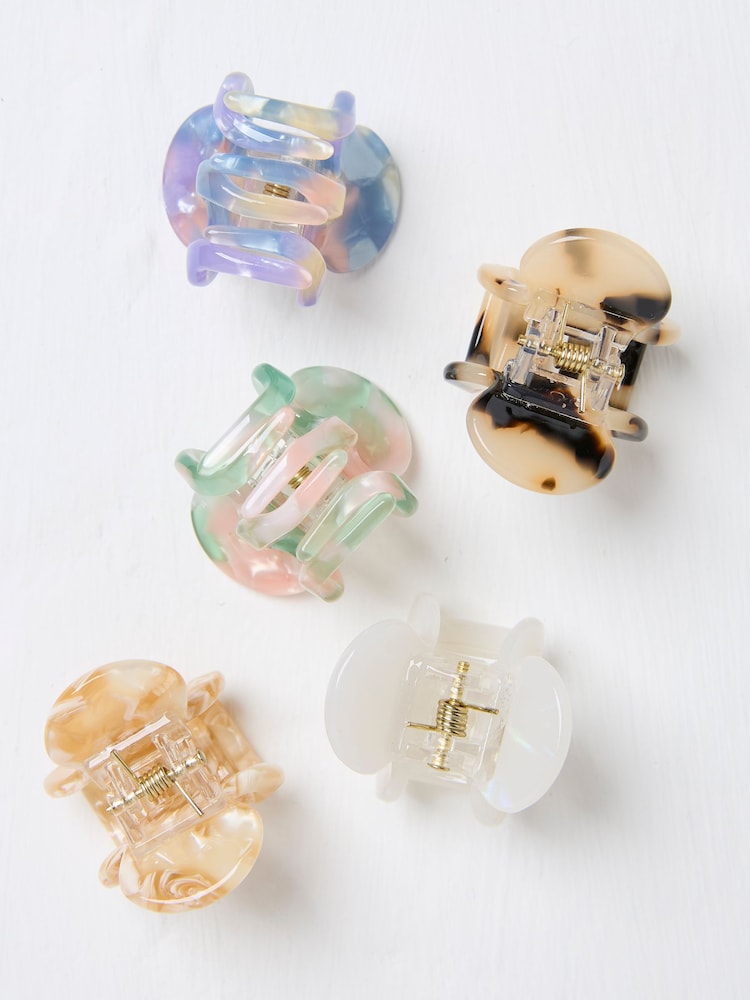 fat face Multi Mini Hair Clips 5 Pack