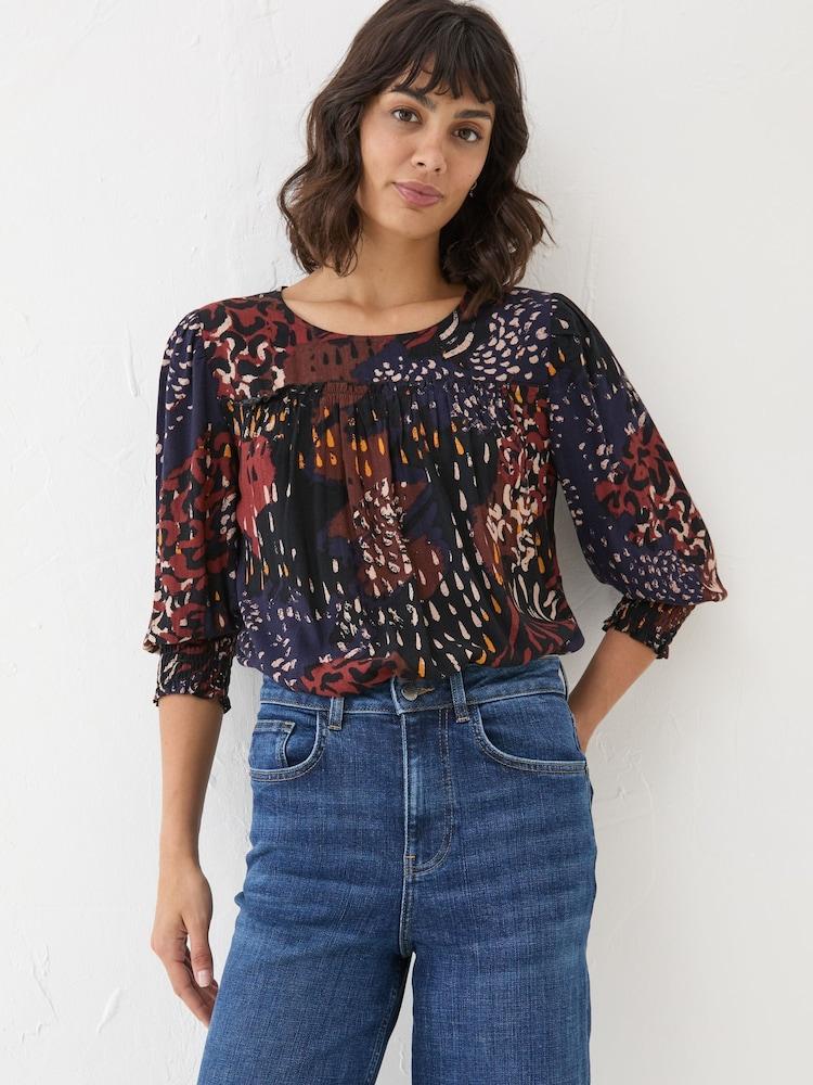 Fat Face Multi Shelly Animal Blouse