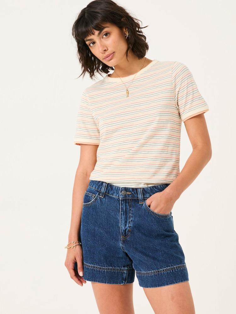Fat Face Multi Short Sleeve Stripe T Shirt
