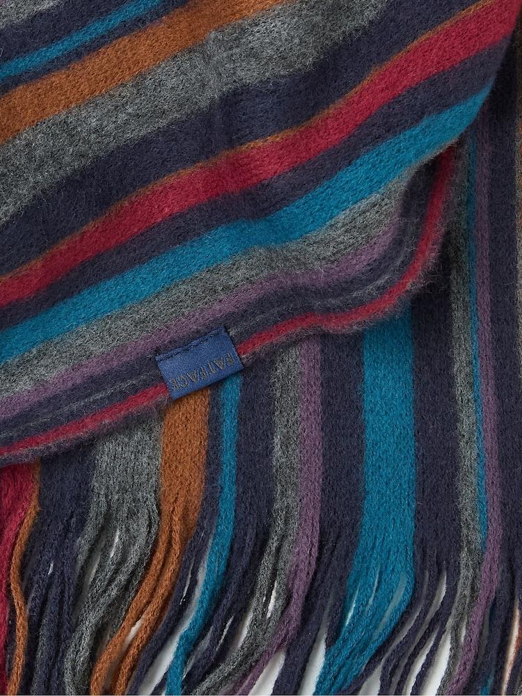 fat face Multi Stripe Scarf