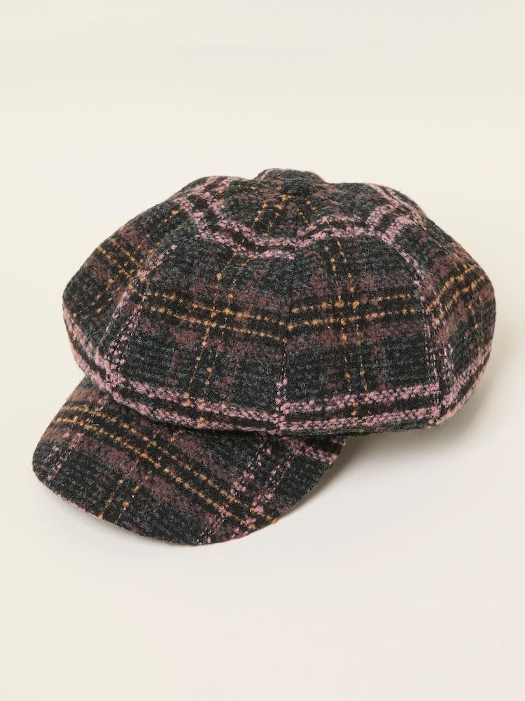 Fat Face Multi Tweed Baker Boy Hat