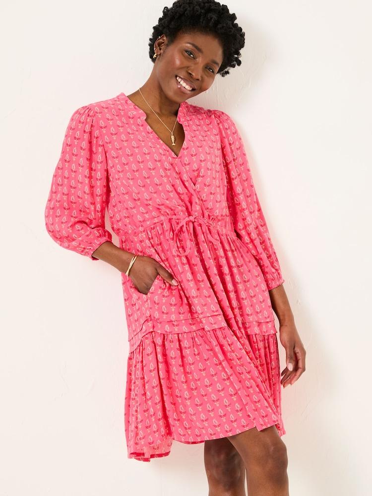 Fat Face Nancy Mid Pink Paisley Ditsy Dress