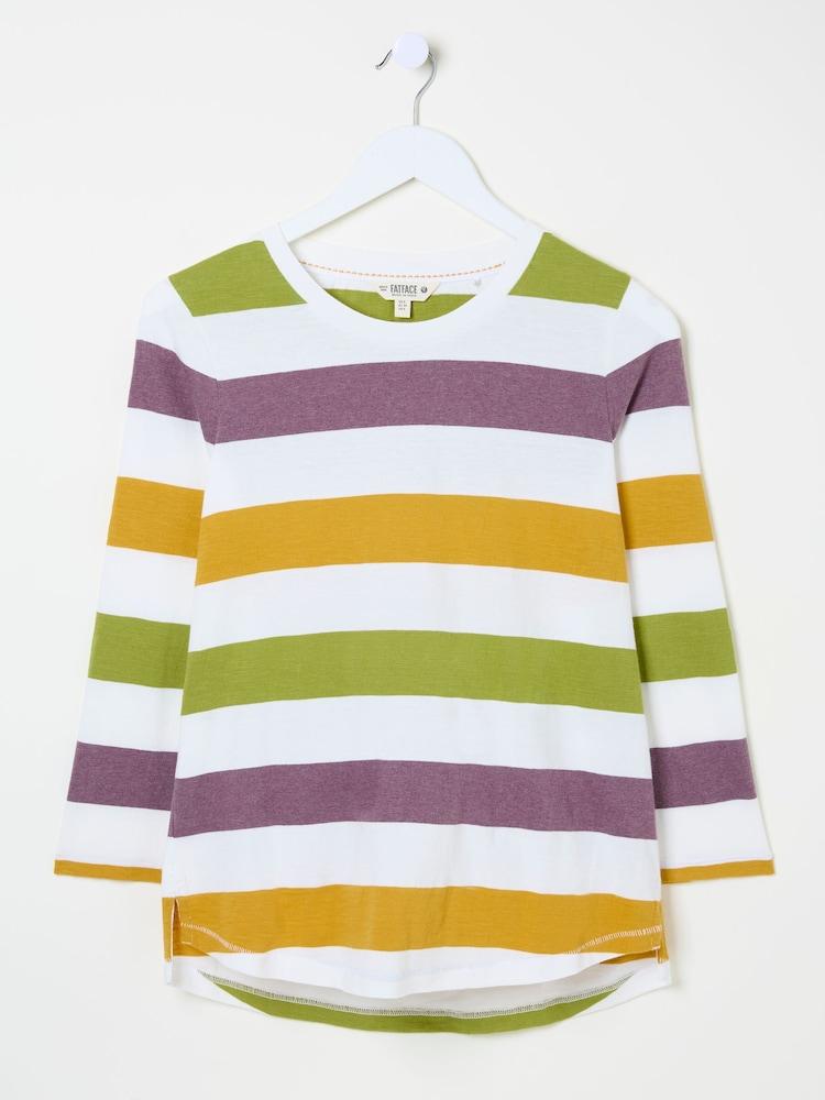 fat face Natalie Ivory 3/4 Sleeve 100% Cotton Top