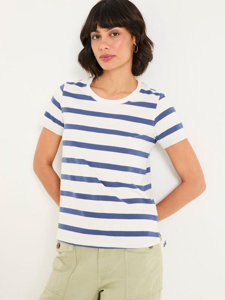 Fat Face Natalie Ivory Short Sleeve Stripe T Shirt
