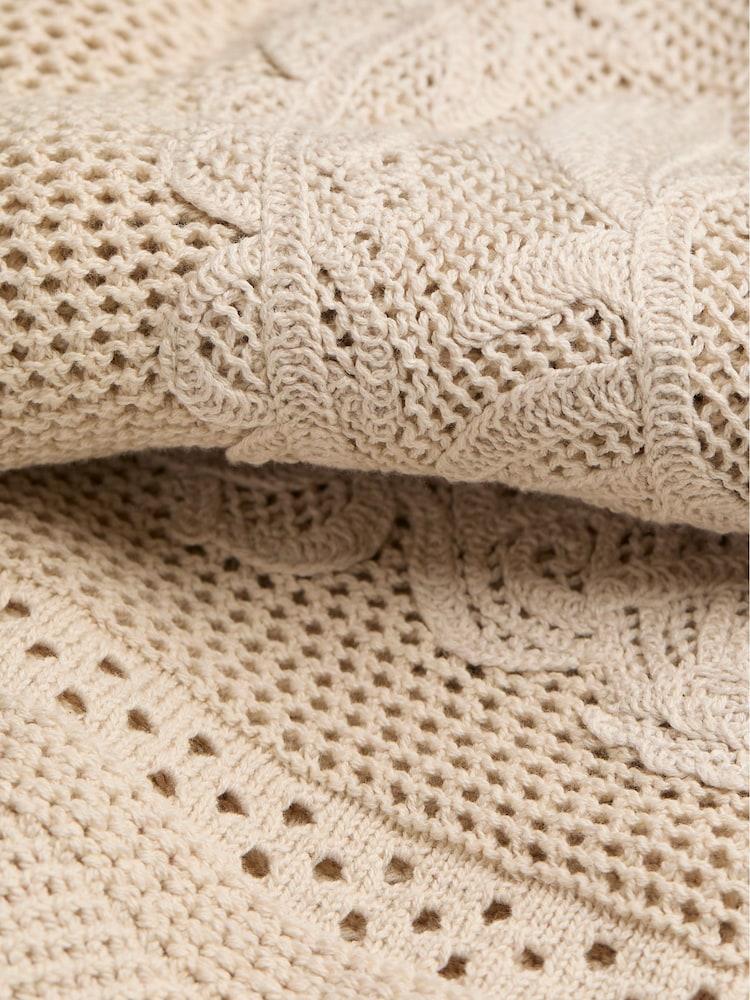 fat face Natural Crab Pattern Knitted T Shirt