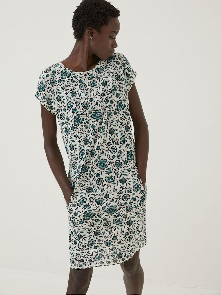 Fat Face Natural Iris Sketched Jersey Dress
