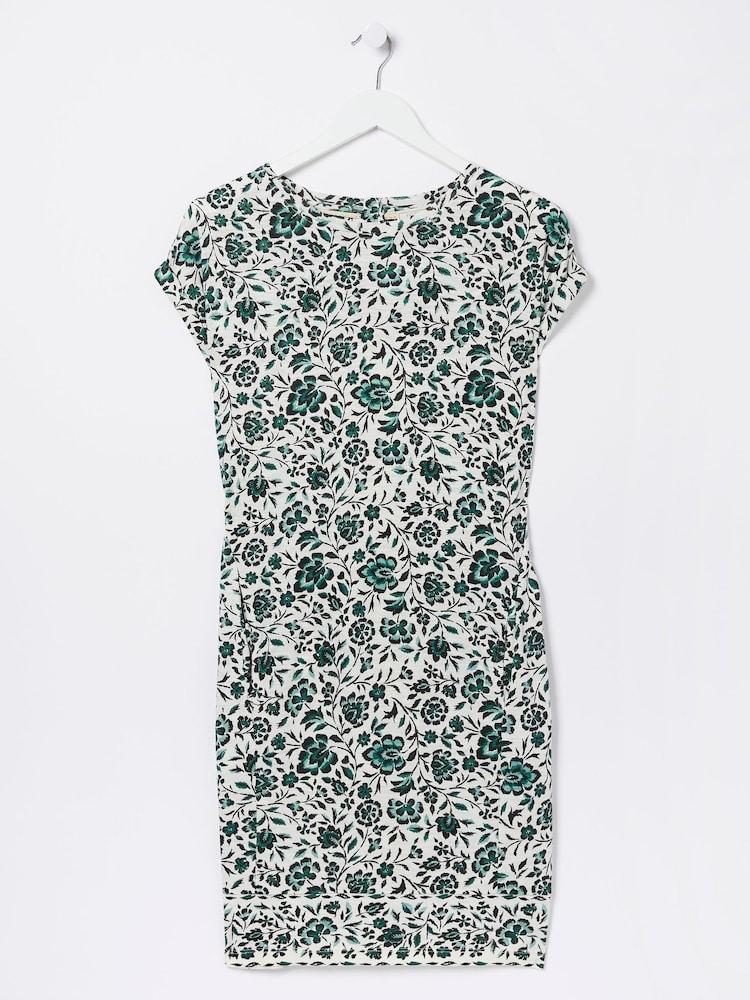 Fat Face Natural Iris Sketched Jersey Dress