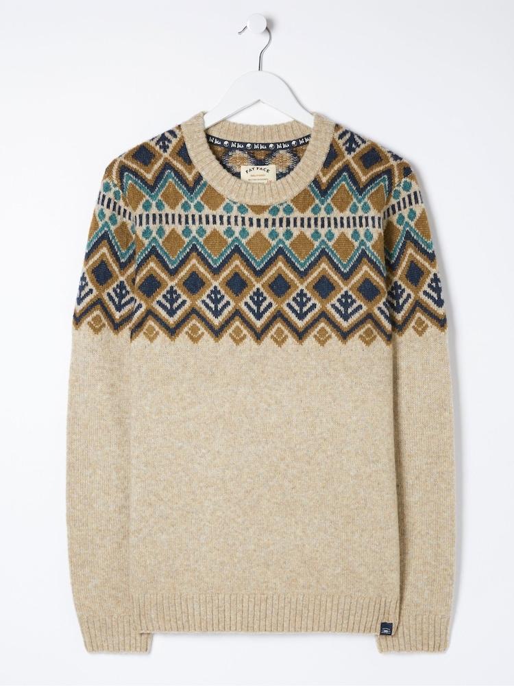fat face Natural Ives Crew Jumper
