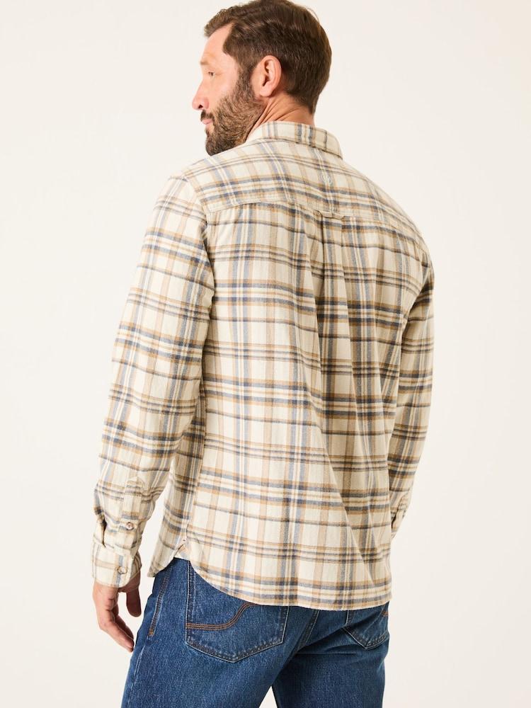 Fat Face Natural Long Sleeve Trent Check Shirt