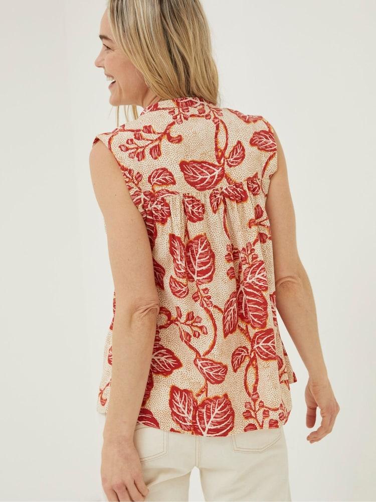 Fat Face Natural Morgan Vine Floral Cami