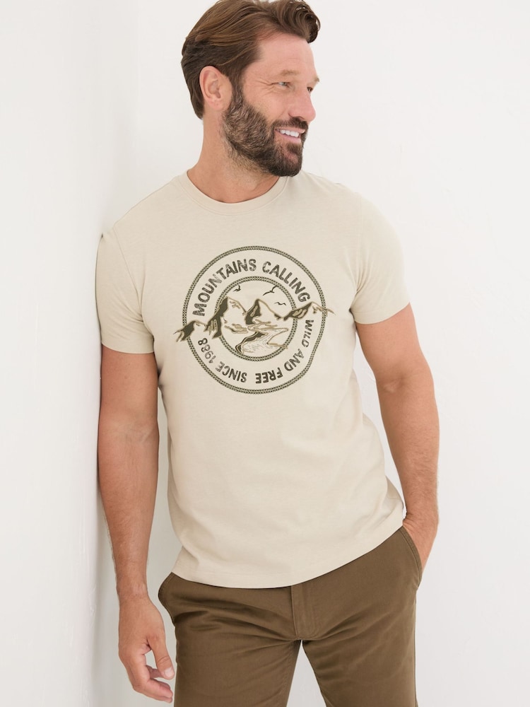Fat Face Natural Mountains Calling T-Shirt