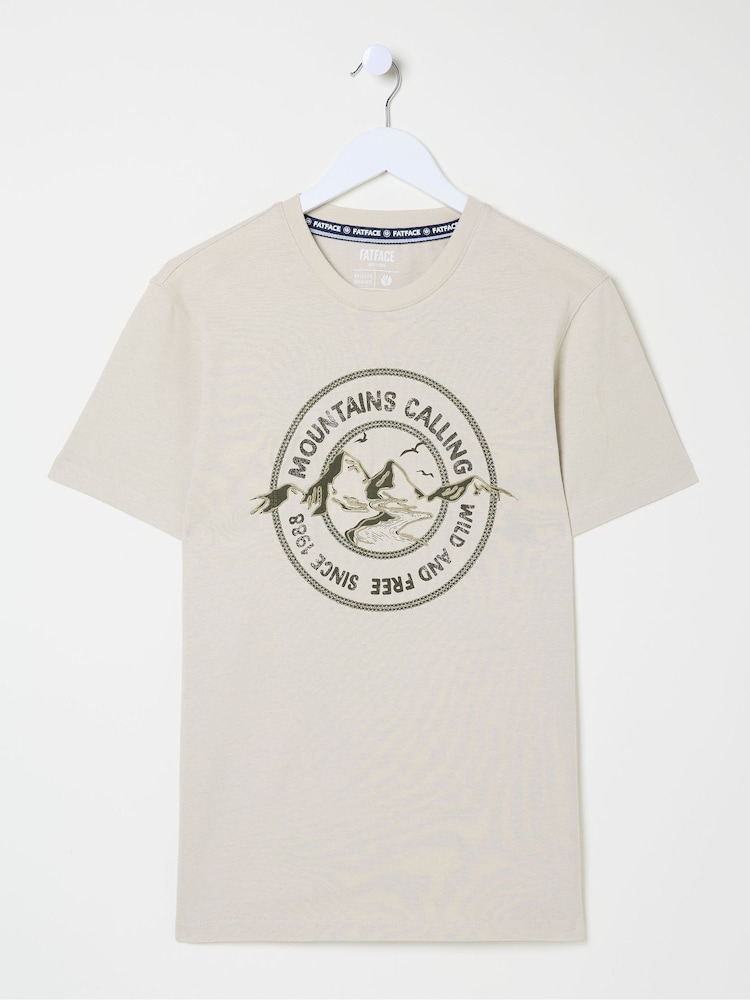 fat face Natural Mountains Calling T-Shirt