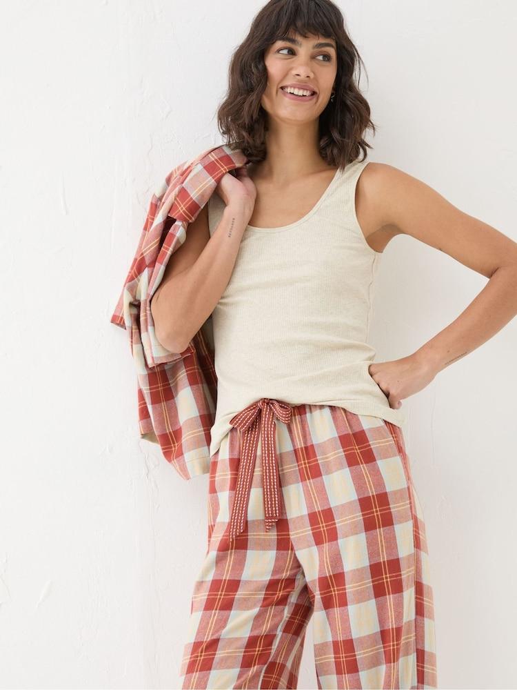 Fat Face Natural Rib Pyjama Top