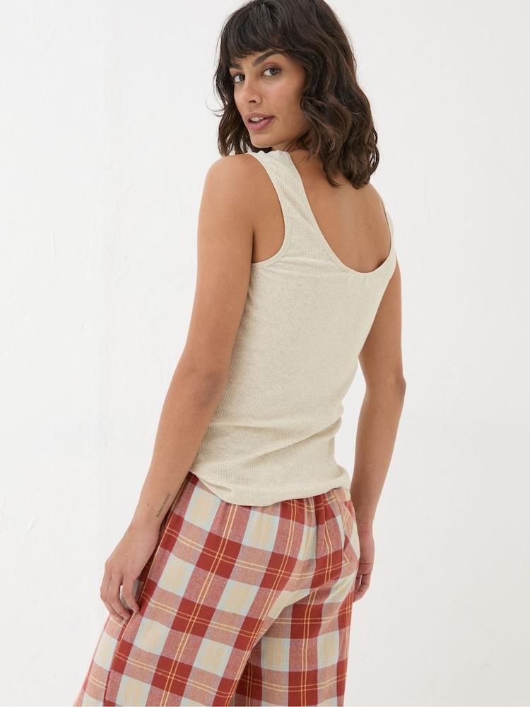 Fat Face Natural Rib Pyjama Top