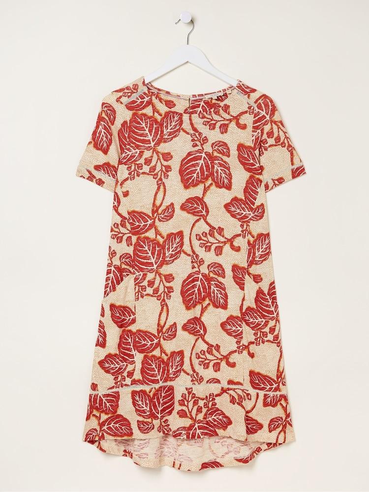 fat face Natural Simone Vine Jersey Dress