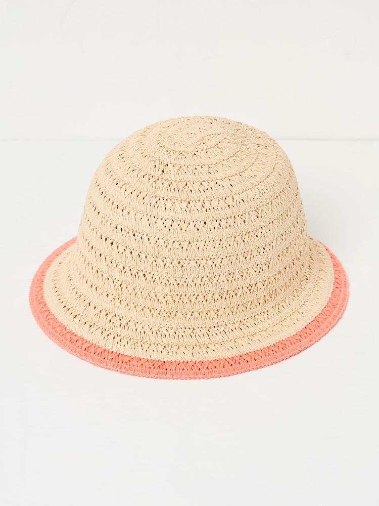 Fat Face Natural Straw Bucket Hat