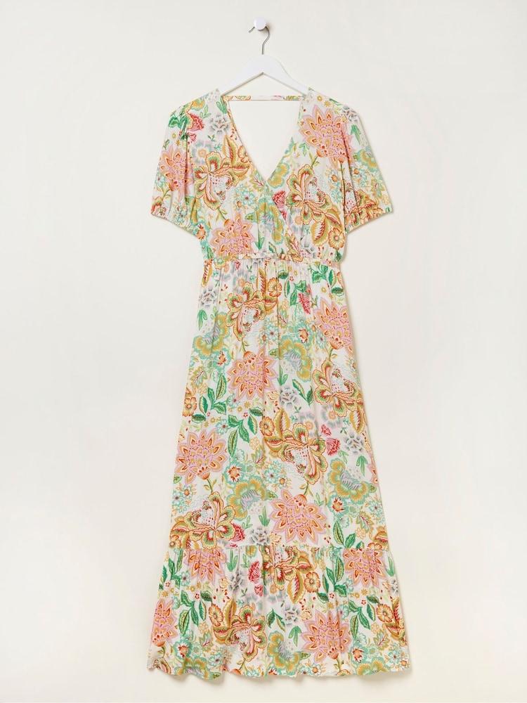 fat face Natural Vivvie Paradise Floral Midi Dress