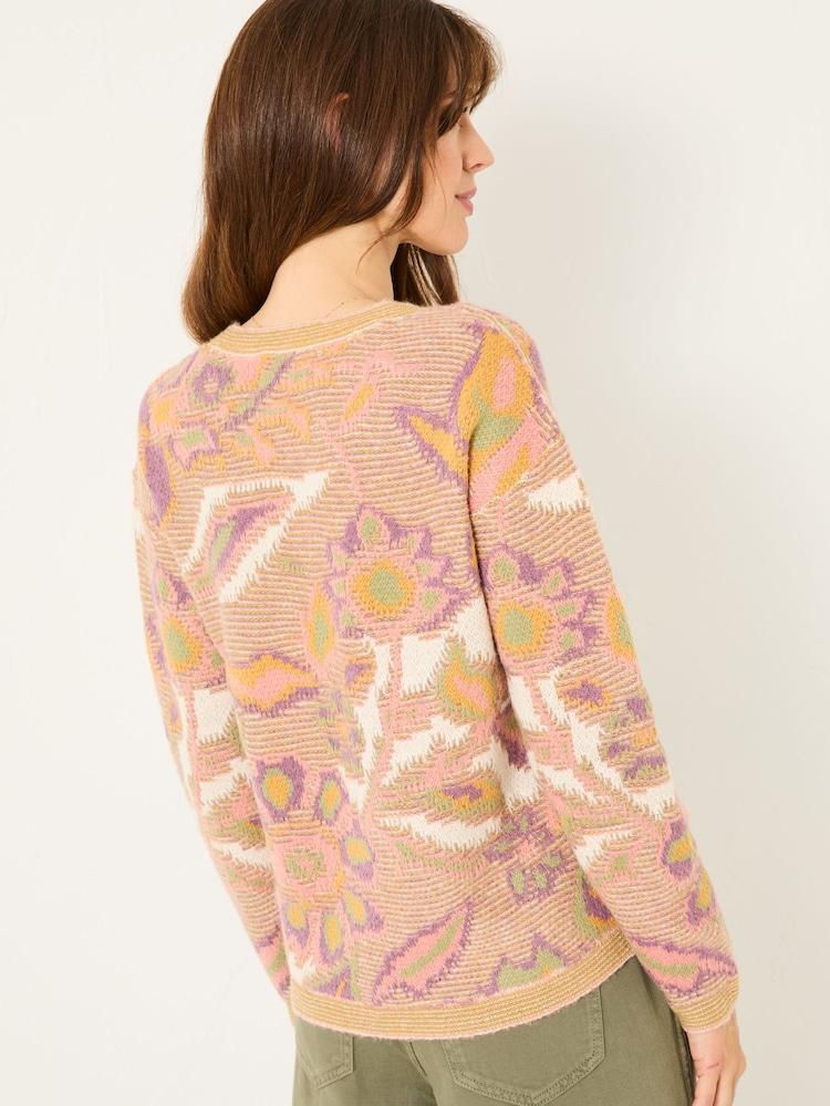 Fat Face Natural Wilding Knitted Pattern Jumper