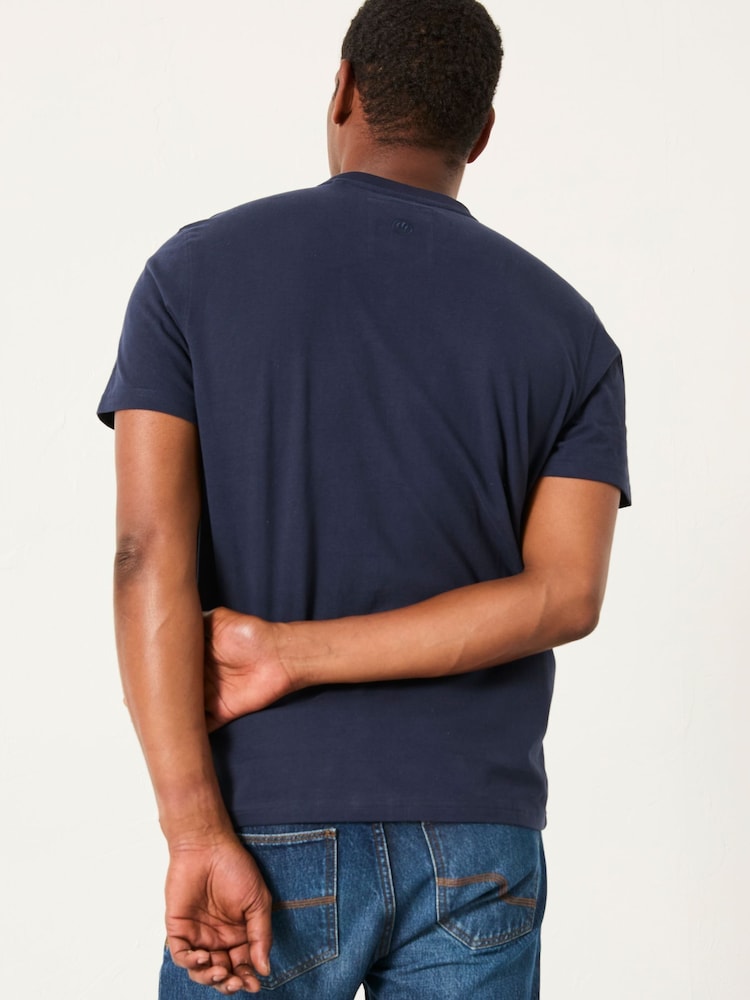 Fat Face Navy Alfresco Graphic T-Shirt