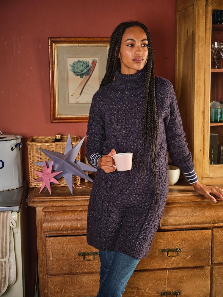 Fat Face Navy Alicia Knit Dress