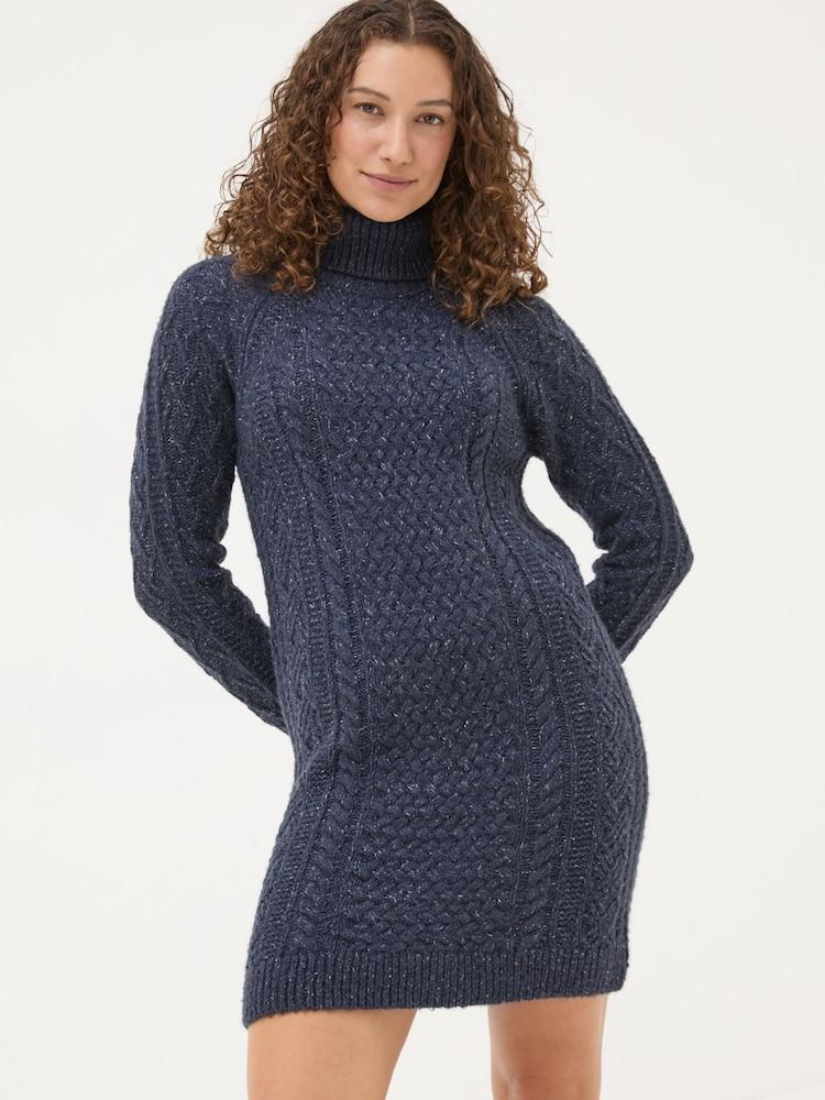 Fat Face Navy Alicia Knit Dress